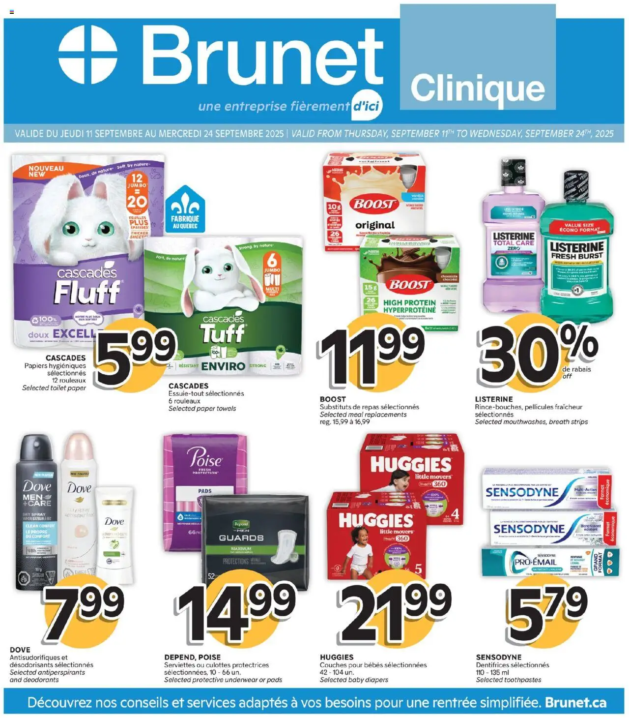 Brunet flyer valid from Sep 11, 2025 - page number 1