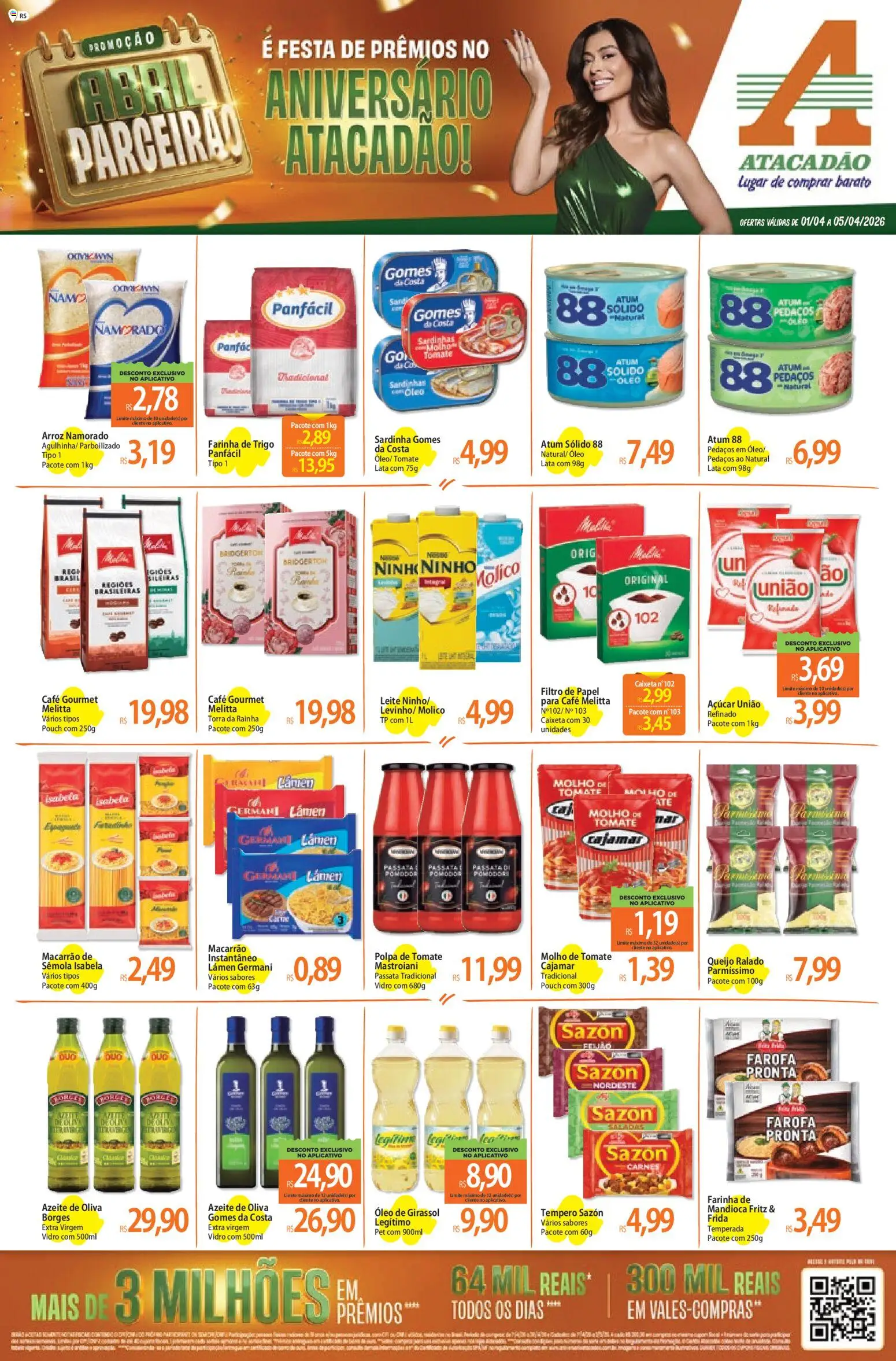 Pré-Visualização do folheto "Atacadão ofertas - RS" da loja Atacadão válido a partir de 01/04/2026