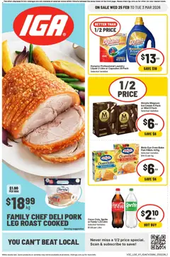 Preview of catalogue Catalogue from shop IGA valid 25/02/2026