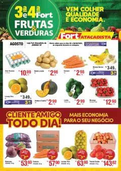 Pré-Visualização do folheto "Ofertas Frutas e Verduras" da loja Fort Atacadista válido a partir de 05/08/2025