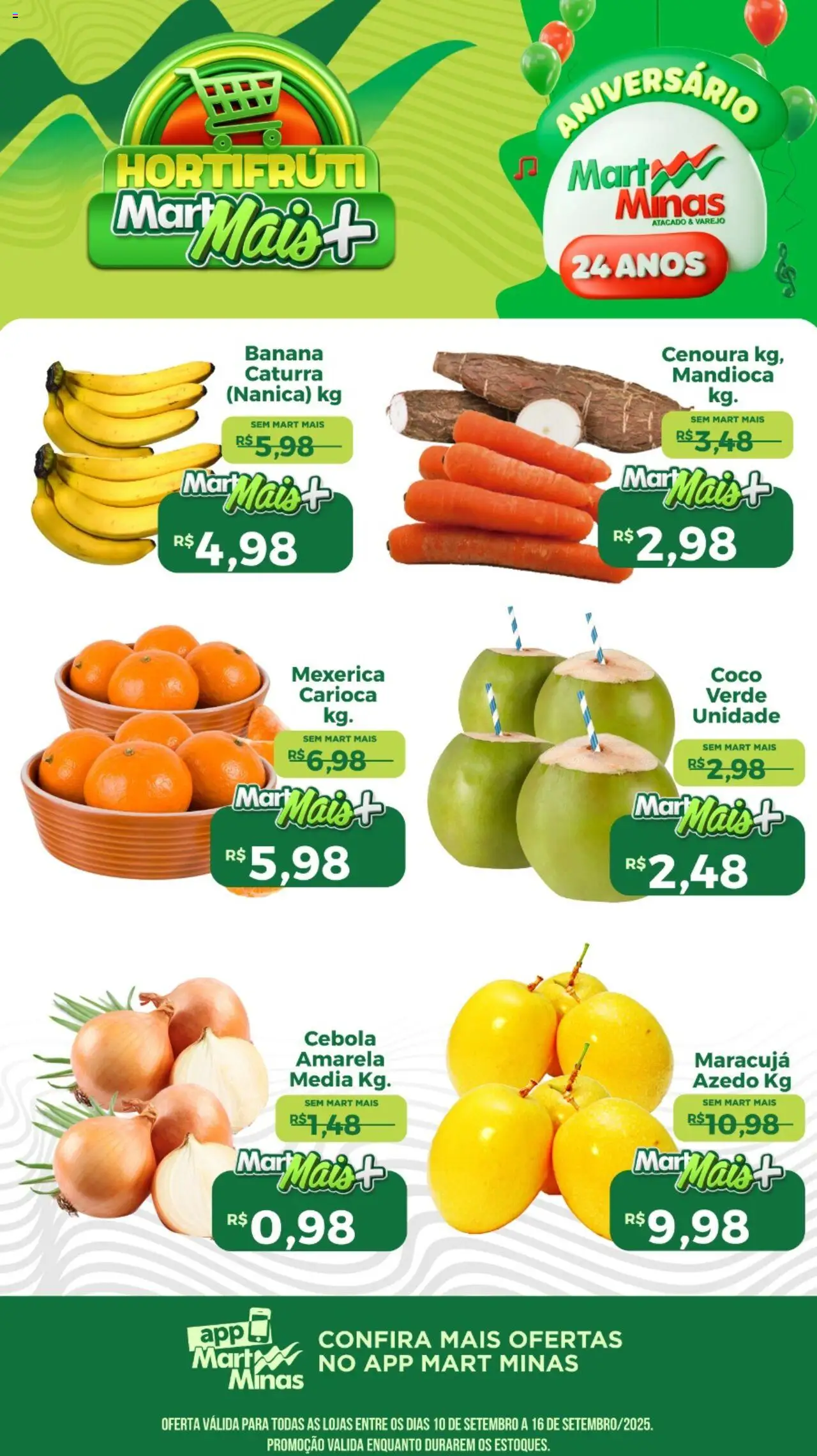Mart Minas folheto "Ofertas Hortifruti" válido a partir de 10/09/2025 - número de página 1