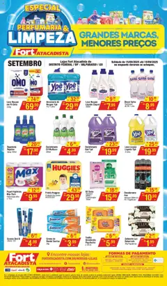Pré-Visualização do folheto "Ofertas Perfumaria e Limpeza" da loja Fort Atacadista válido a partir de 15/09/2025