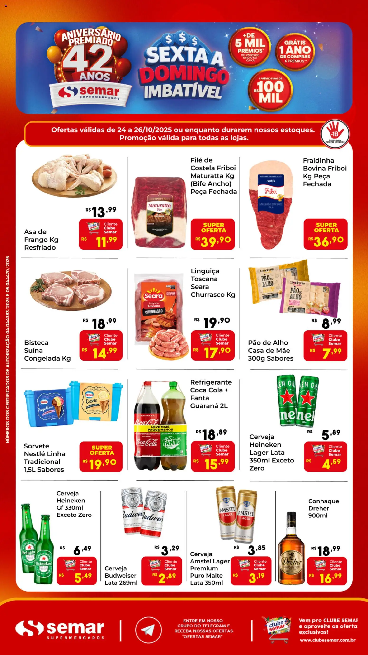 Semar Supermercado folheto "Ofertas Fim de semana" válido a partir de 24/10/2025 - número de página 1