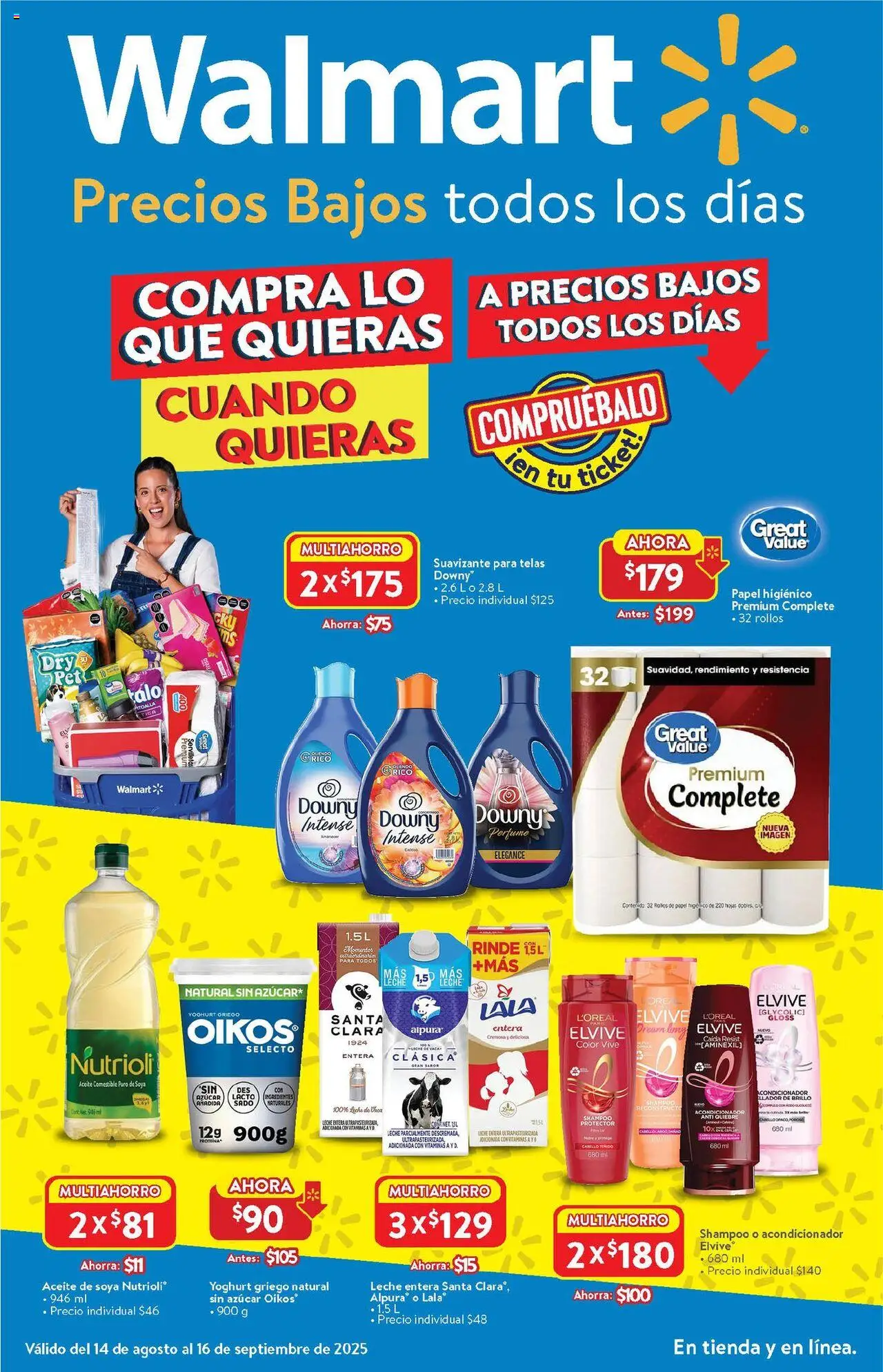 Folleto Walmart y sus promociones válidas desde el 14/08/2025 - Número de página 1