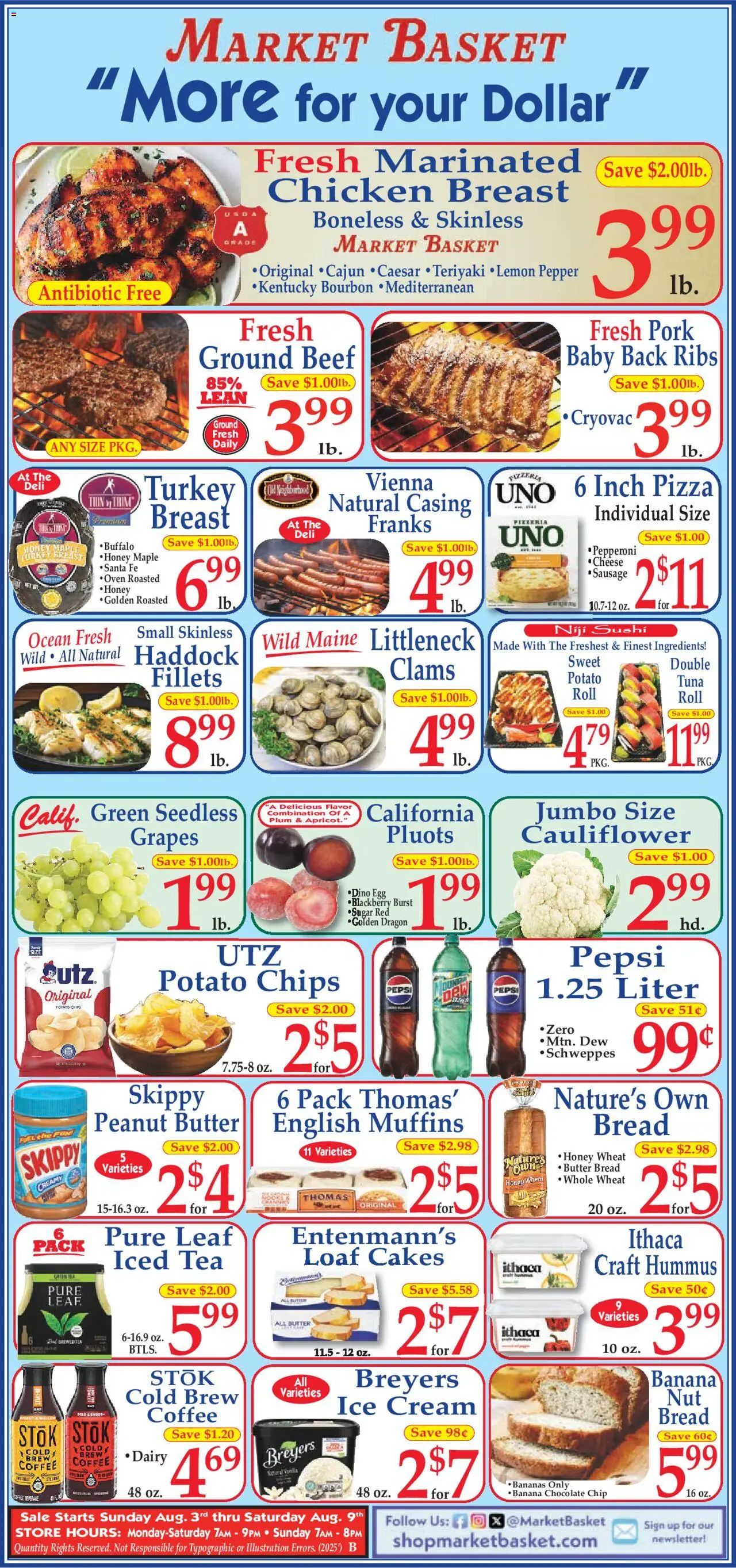 Market Basket Ad from 08/03/2025 - Flyer - Page number 1