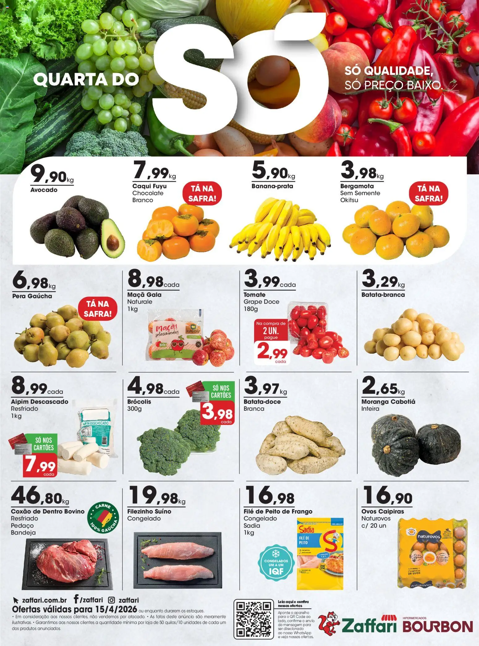 Pré-Visualização do folheto "Zaffari ofertas Quarta do Só - RS" da loja Zaffari válido a partir de 15/04/2026
