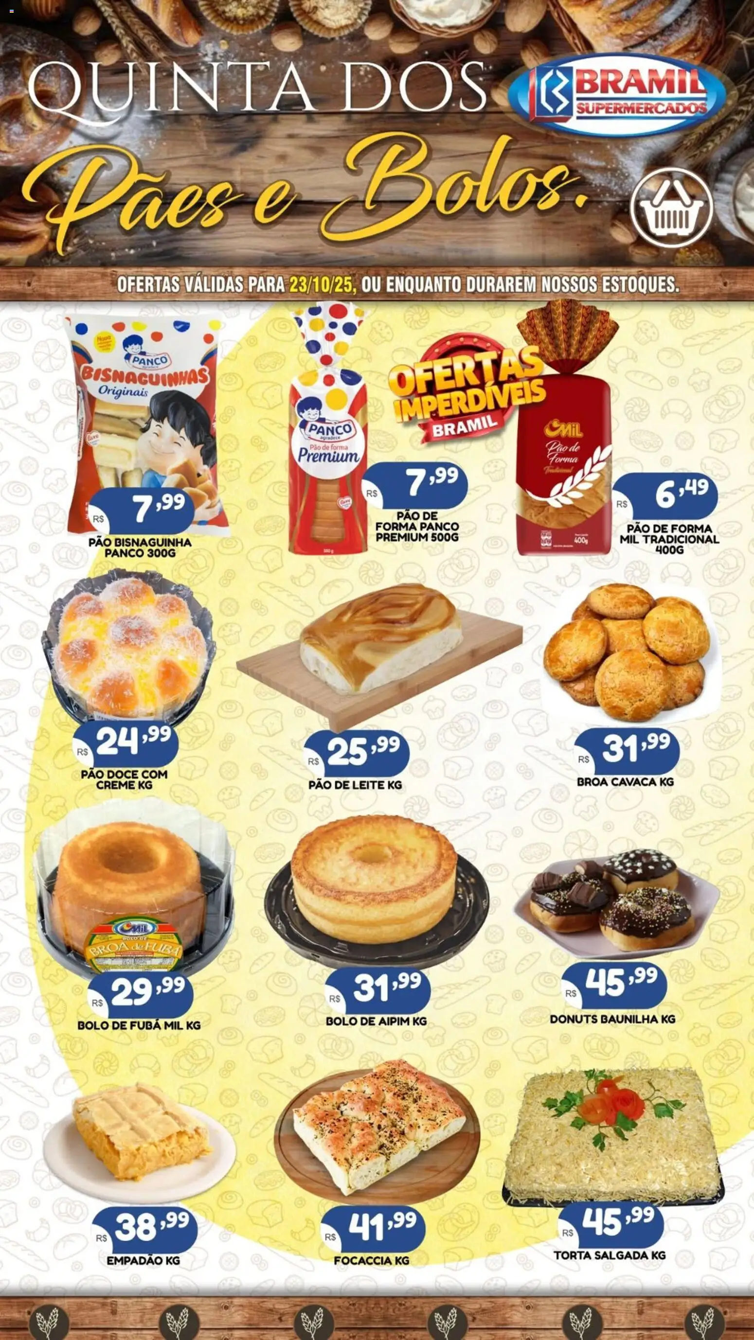 Bramil Supermercados folheto "Ofertas Quinta dos Pães e Bolos" válido a partir de 23/10/2025 - número de página 1