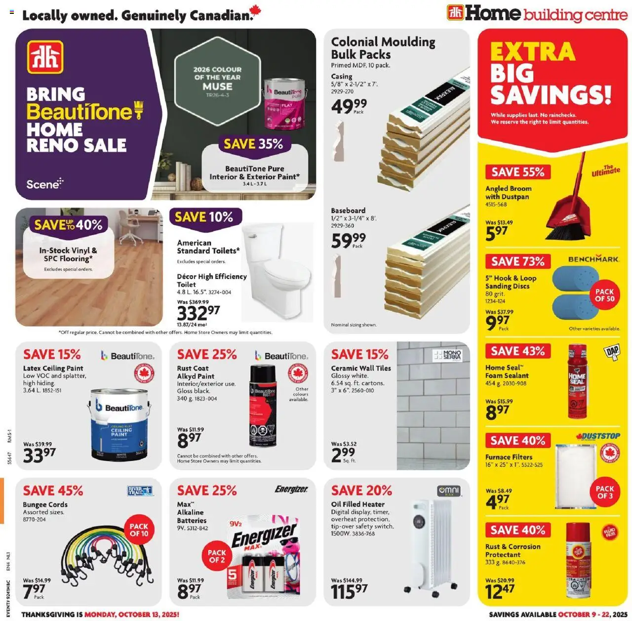 Home Hardware flyer valid from Oct 09, 2025 - page number 1