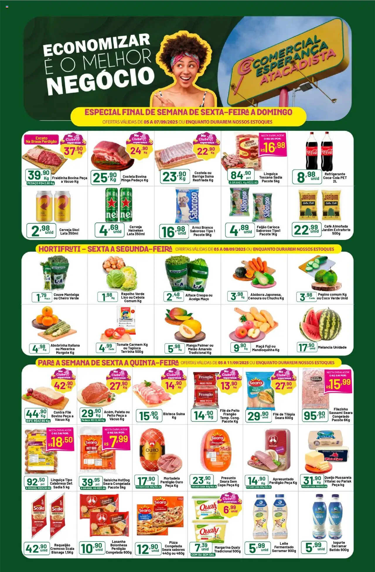 Comercial Esperança folheto "Ofertas da semana" válido a partir de 05/09/2025 - número de página 1