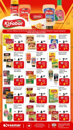 Pré-Visualização do folheto "Semar Supermercado ofertas Kisabor" da loja Semar Supermercado válido a partir de 16/04/2026