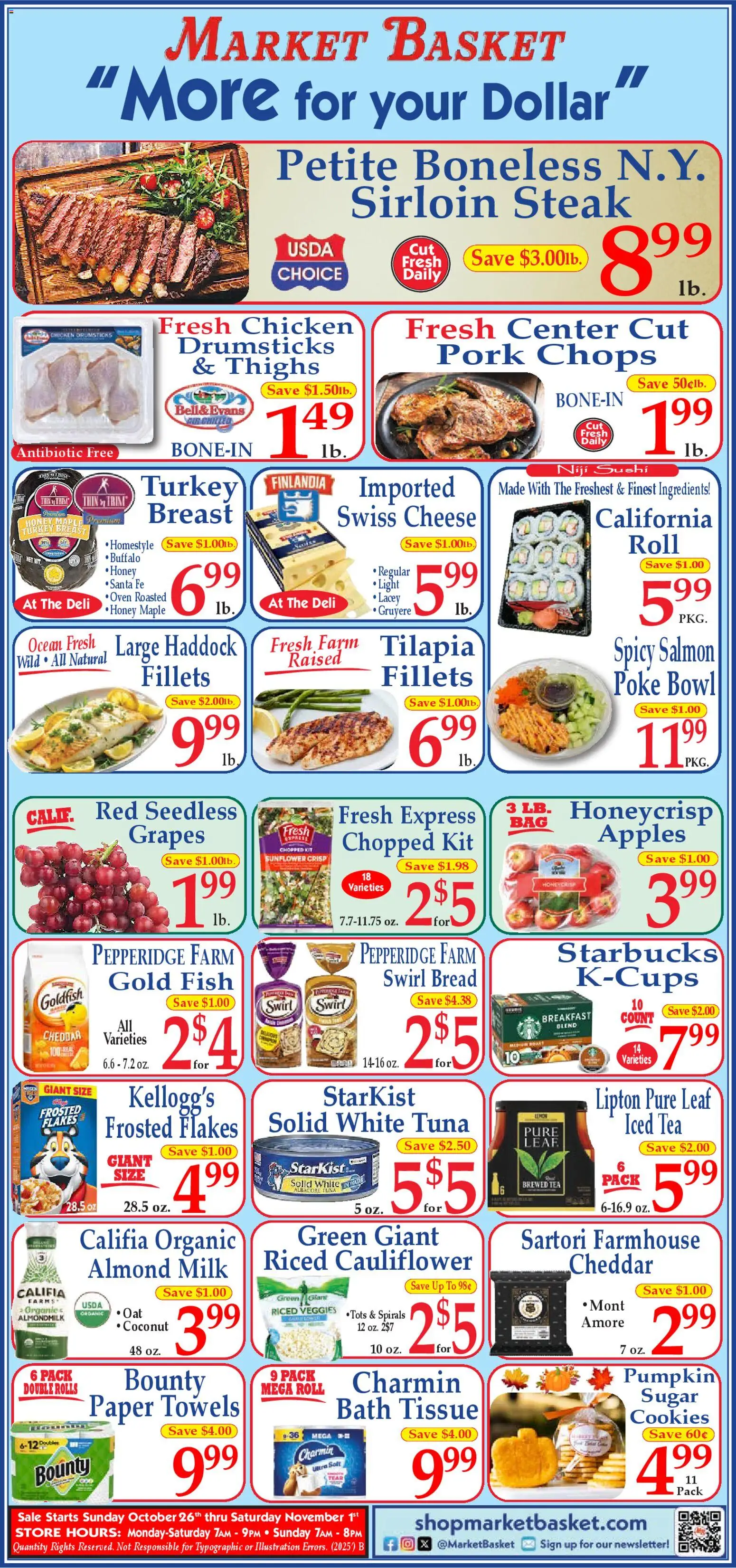 Market Basket Ad from 10/26/2025 - Flyer - Page number 1