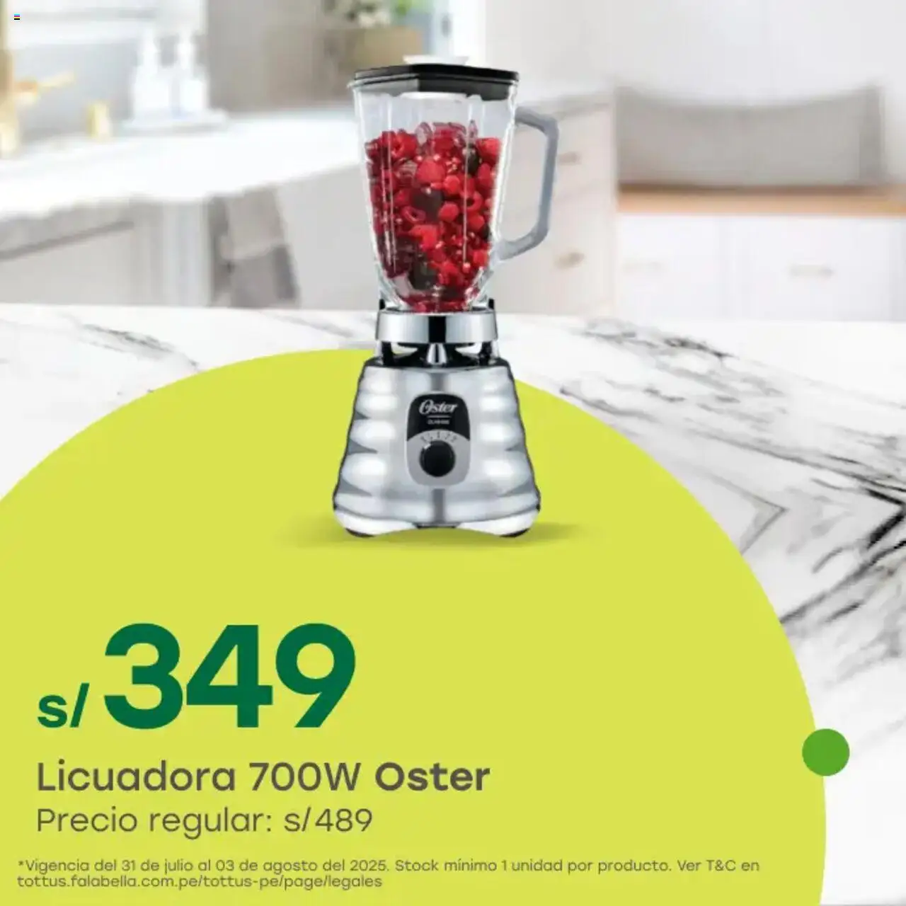Tottus Catálogo (01/08/2025 - 03/08/2025) - ofertas de hoy - número de página 1 - Licuadora