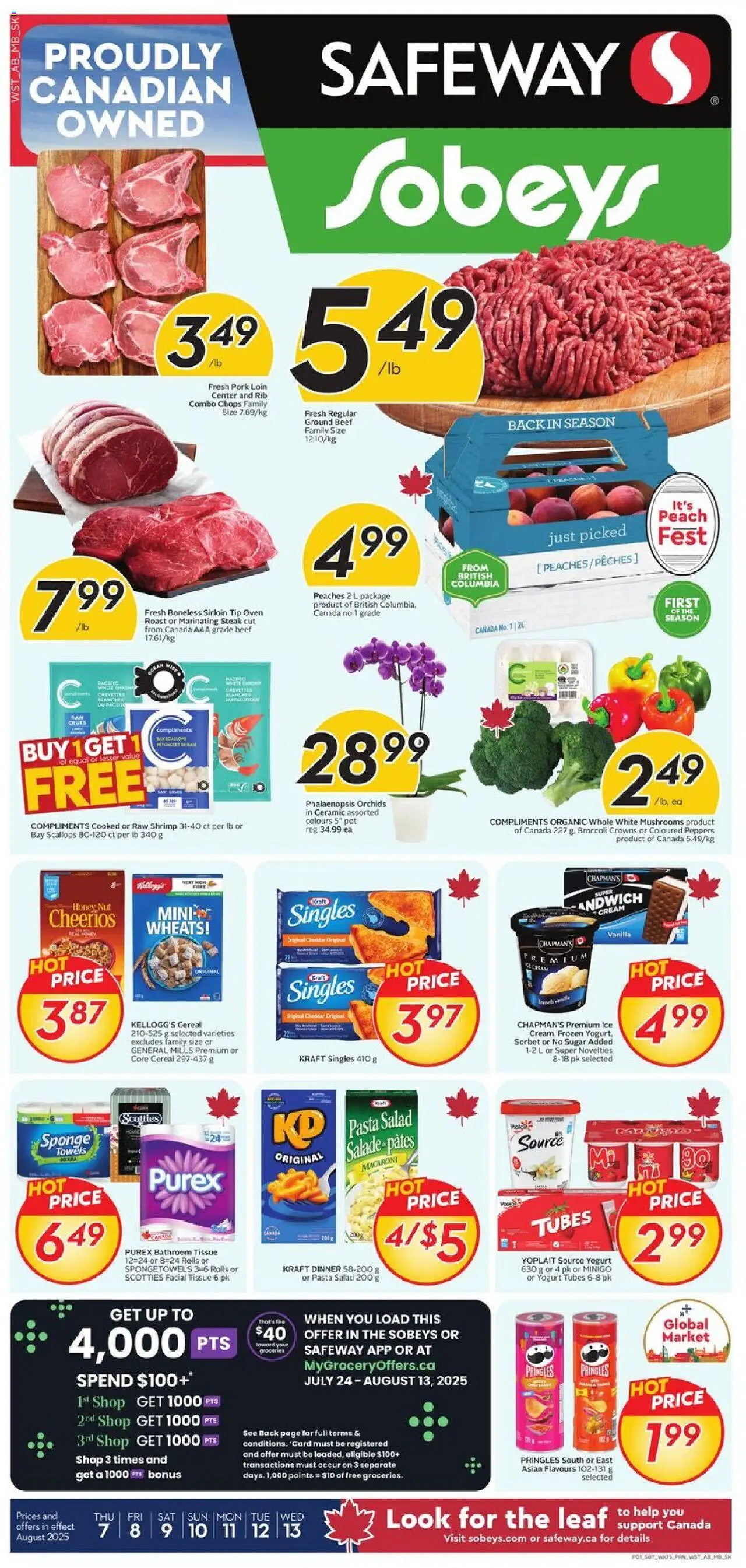 Safeway flyer valid from Aug 07, 2025 - page number 1 - Thé