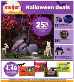 Ad Preview of Meijer Halloween deals from 10/08/2025