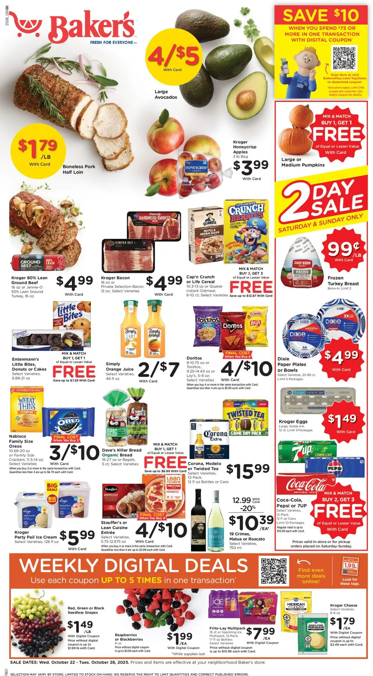 Baker's Weekly Ad from 10/22/2025 - Flyer - Page number 1