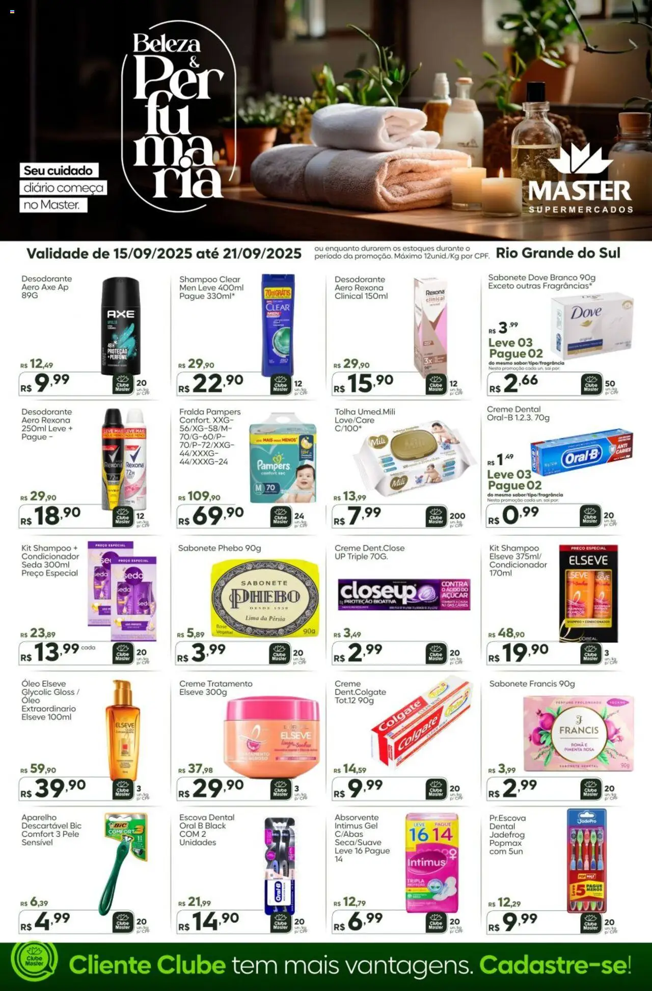 Master folheto "Ofertas Especial Perfumaria" válido a partir de 15/09/2025 - número de página 1