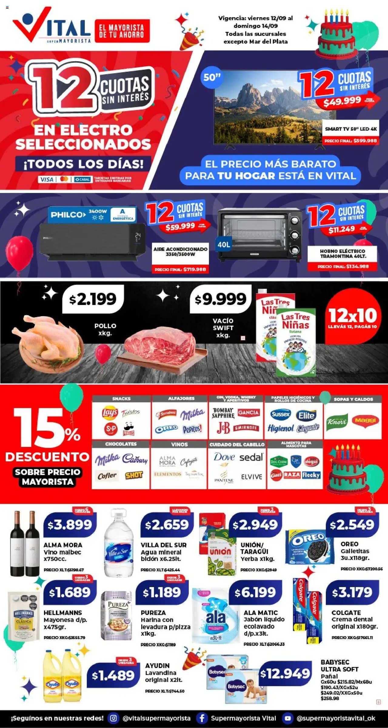 Vital Ofertas fin de semana del 12/09/2025 >> Catálogo