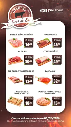 Pré-Visualização do folheto "Ofertas da semana" da loja São Roque Supermercados válido a partir de 03/02/2026