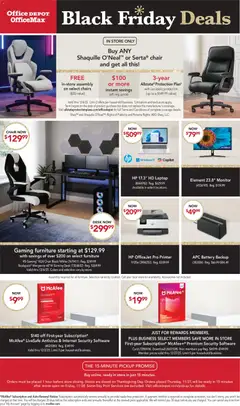 Ad Preview of Office Depot Black Friday from 11/27/2025