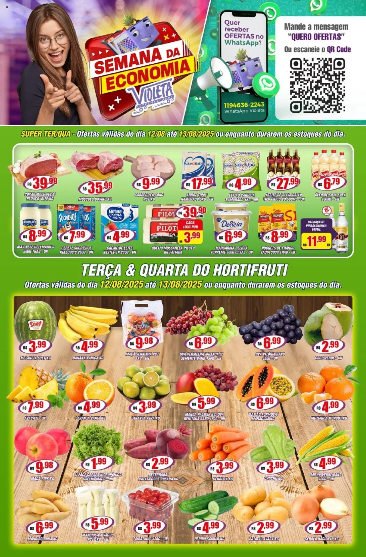 Violeta Supermercados folheto "Ofertas da semana" válido a partir de 12/08/2025 - número de página 1
