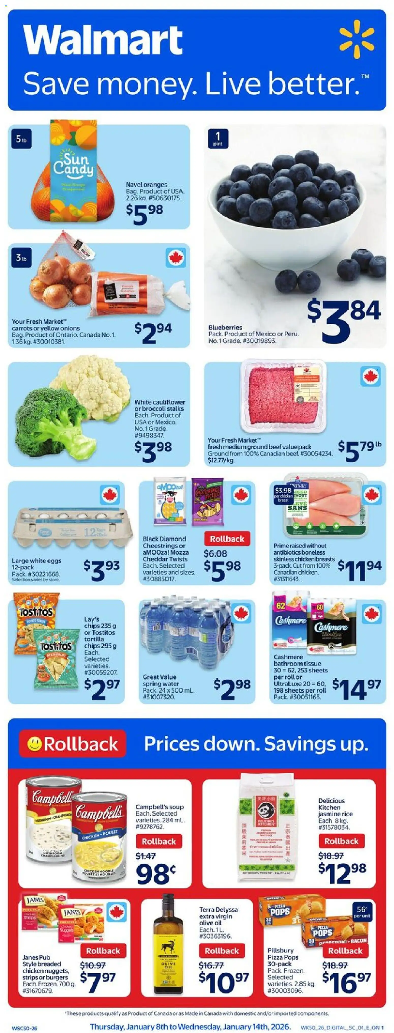 Preview of leaflet Weekly Flyer from shop Walmart is valid from Jan 08, 2026