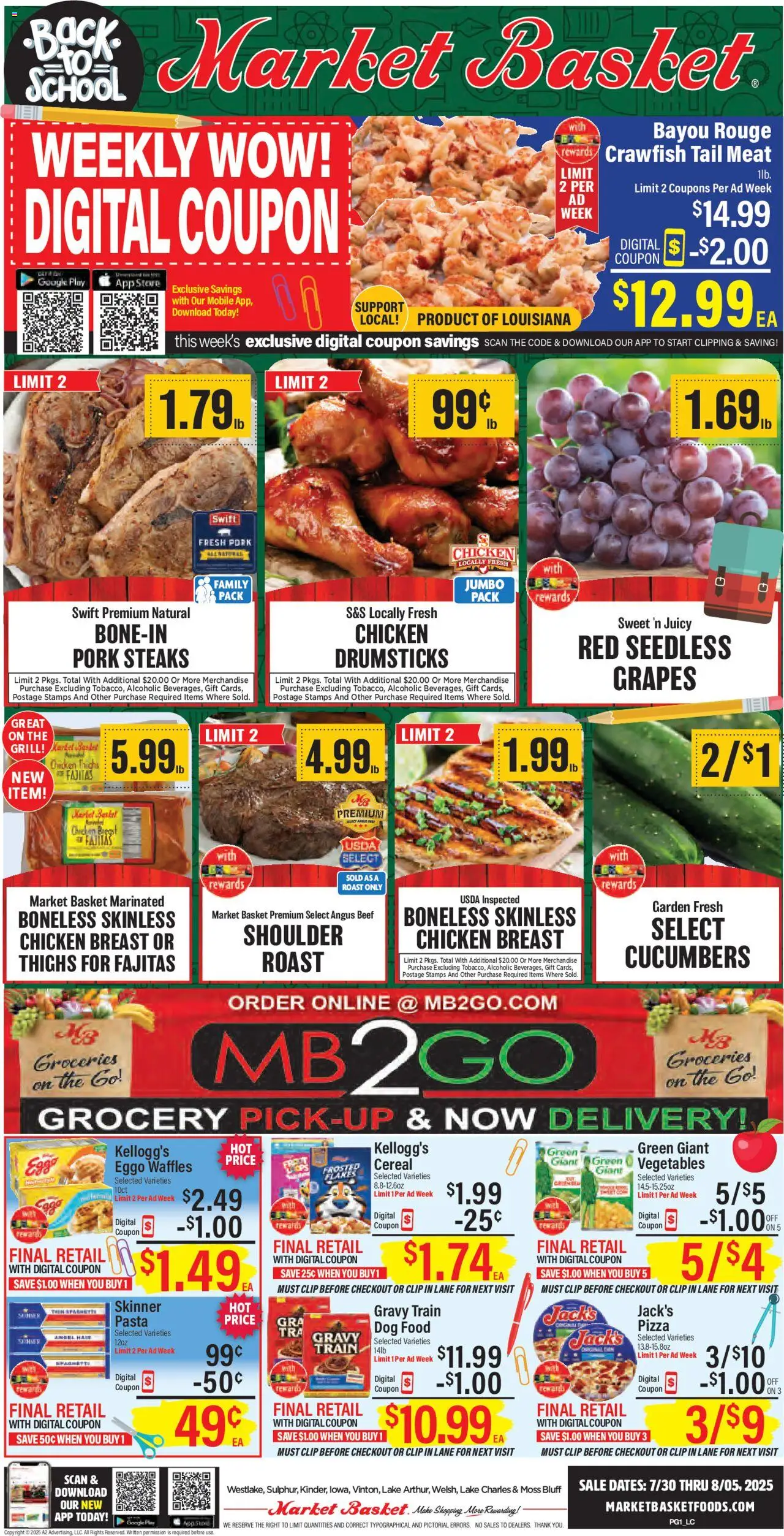Market Basket Weekly Ad from 07/30/2025 - Flyer - Page number 1