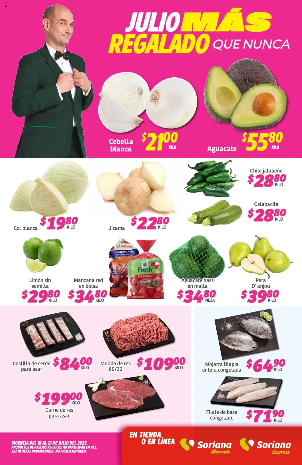 Fin de Semana Mercado: Ver, Tab, Chis, Camp, Yuc y Q. Roo Soriana y sus promociones válidas desde el 18/07/2025 - Número de página 1