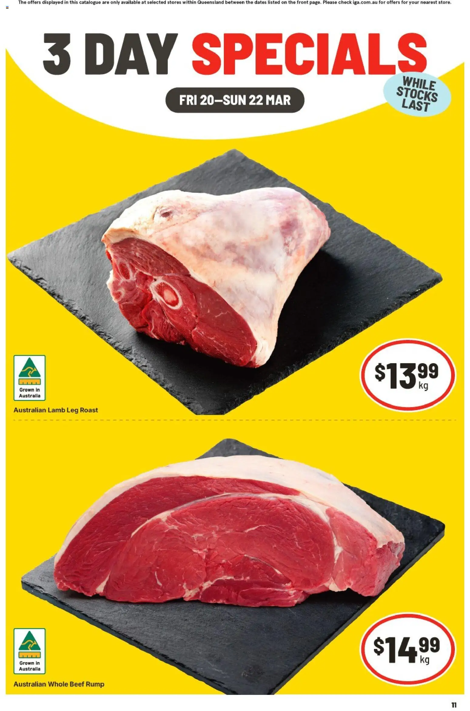 Preview of catalogue IGA 3 Day Specials QLD from shop IGA valid 20/03/2026