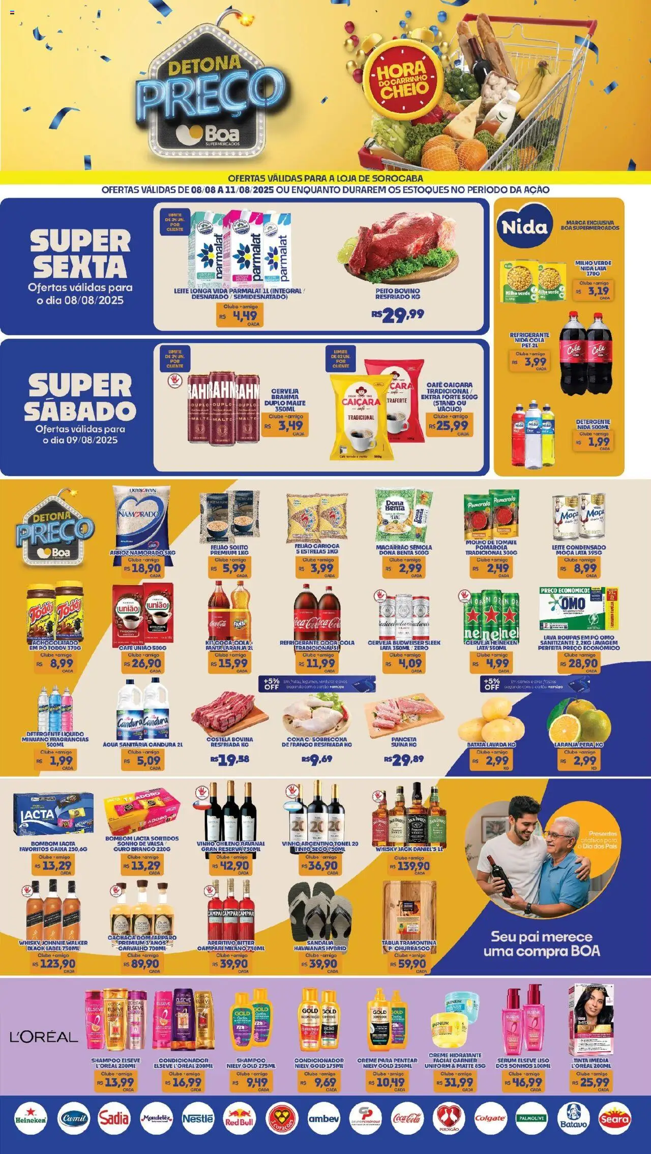 Boa Supermercados folheto "Ofertas da semana" válido a partir de 08/08/2025 - número de página 1