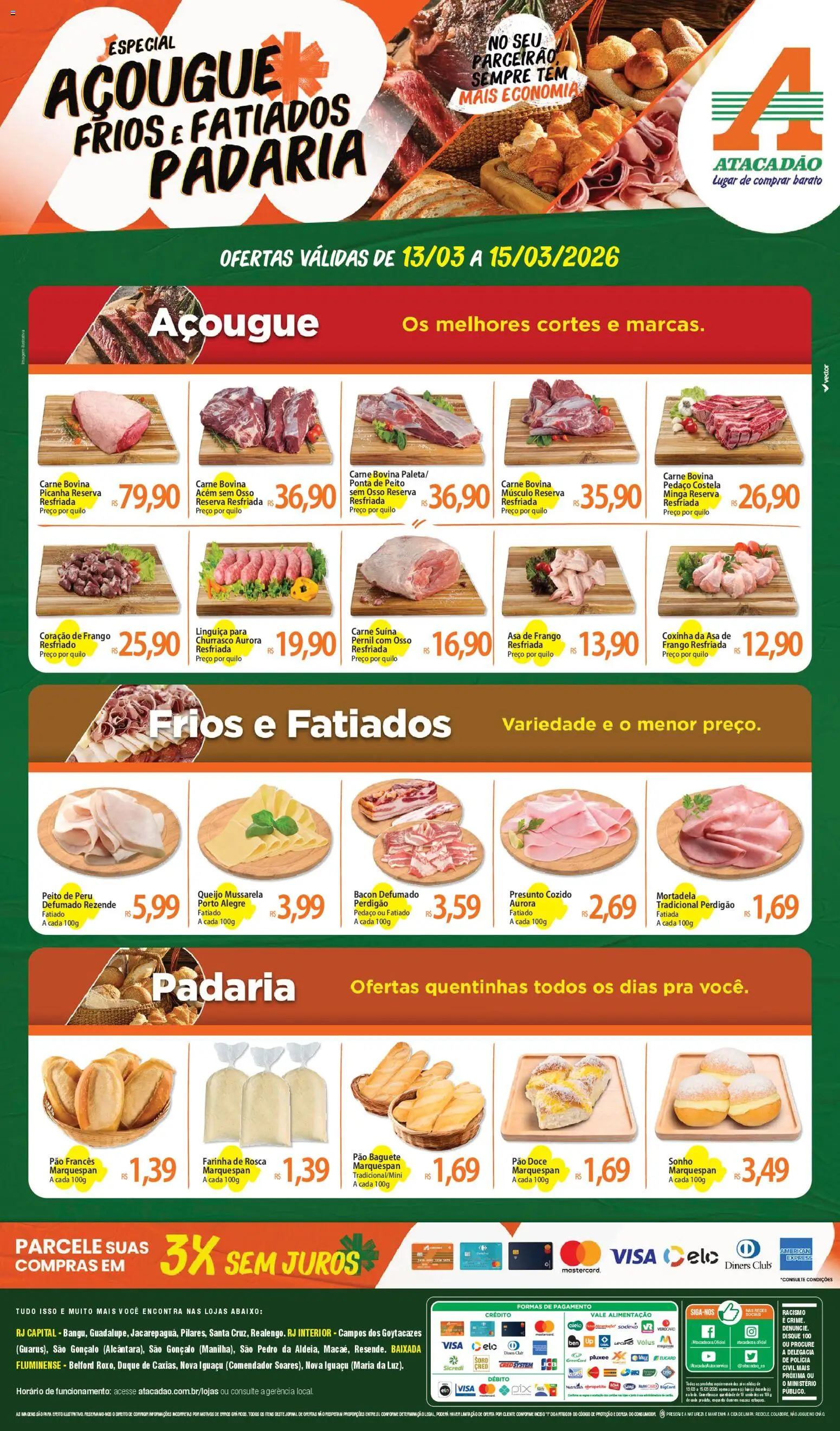Pré-Visualização do folheto "Atacadão ofertas - RJ" da loja Atacadão válido a partir de 13/03/2026