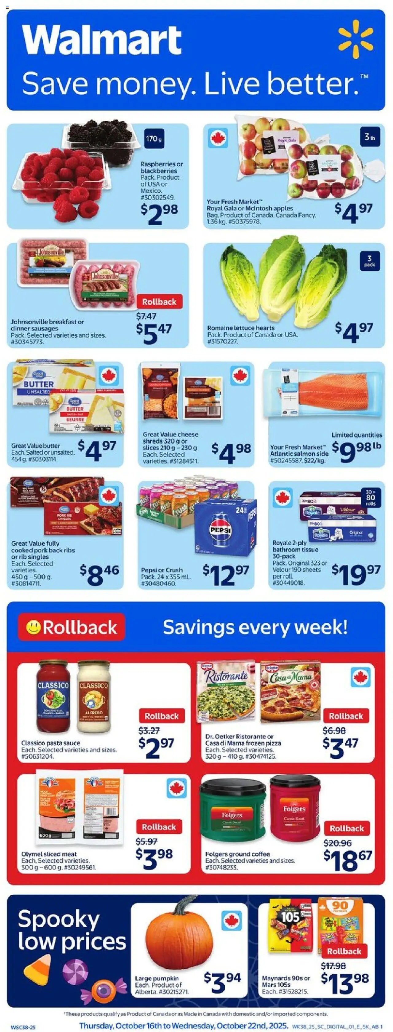 Walmart flyer valid from Oct 16, 2025 - page number 1