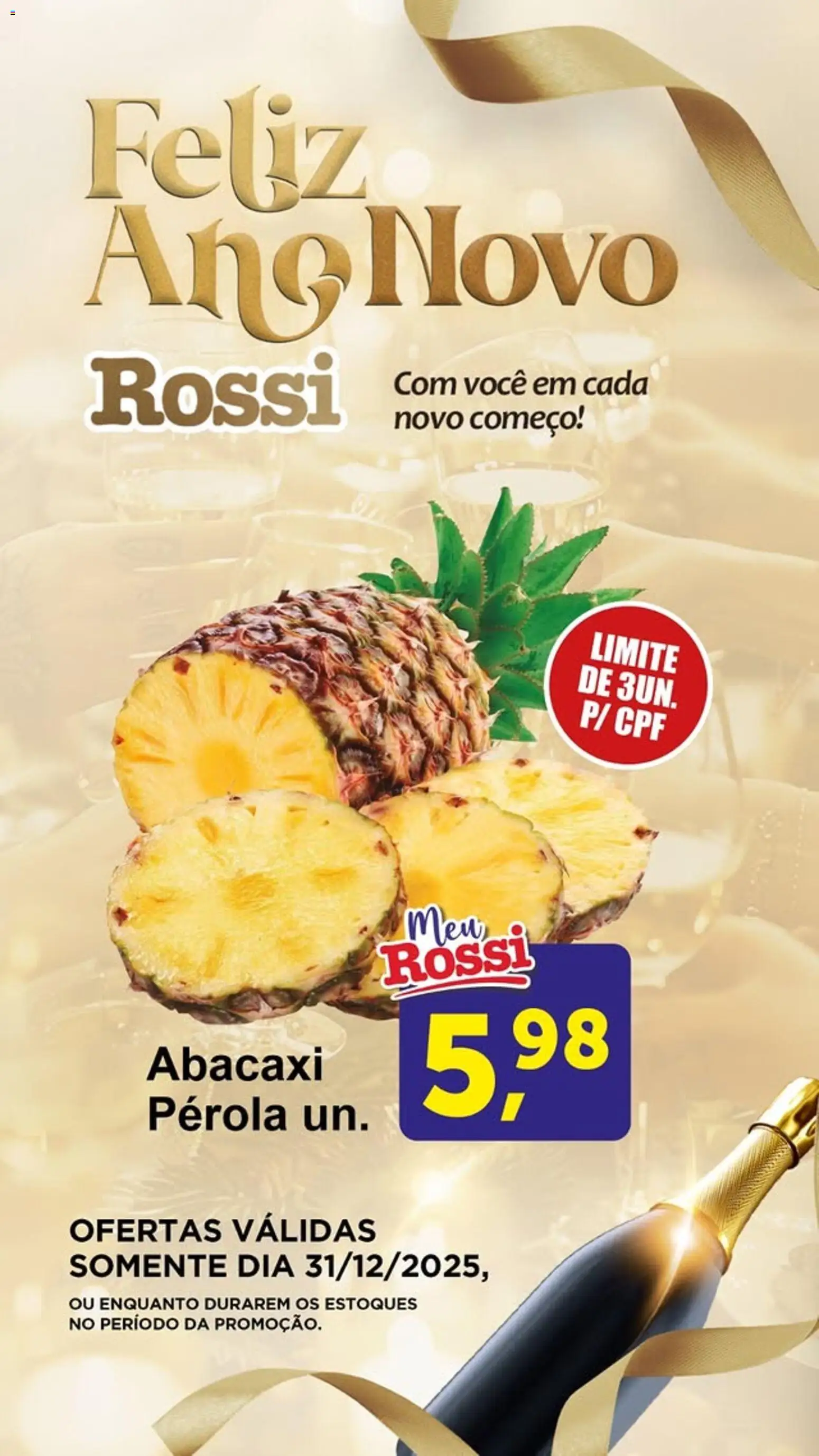 Pré-Visualização do folheto "Ofertas da semana" da loja Rossi Supermercados válido a partir de 31/12/2025