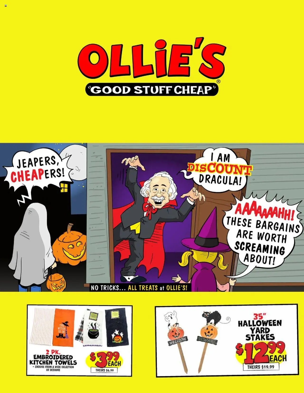 Ollie's Ad from 08/23/2025 - Flyer - Page number 1 - Kitchen towels