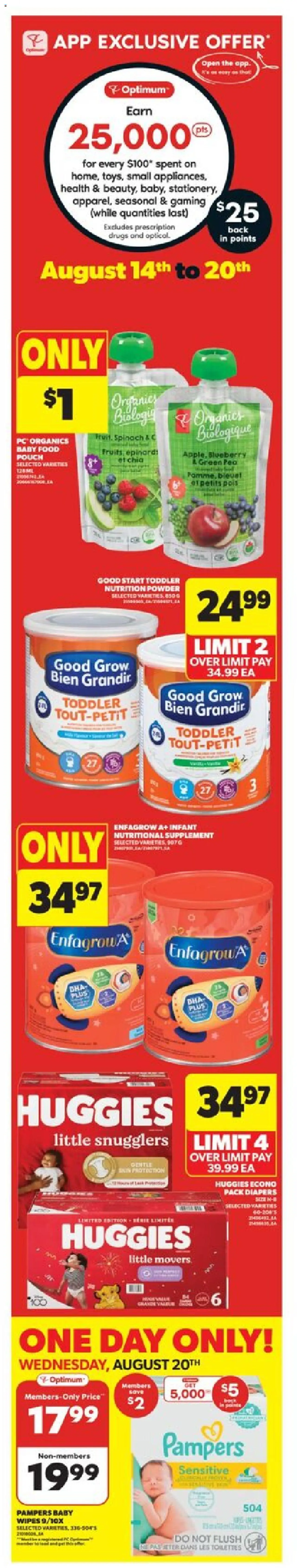 Real Canadian Superstore flyer valid from Aug 14, 2025 - page number 1