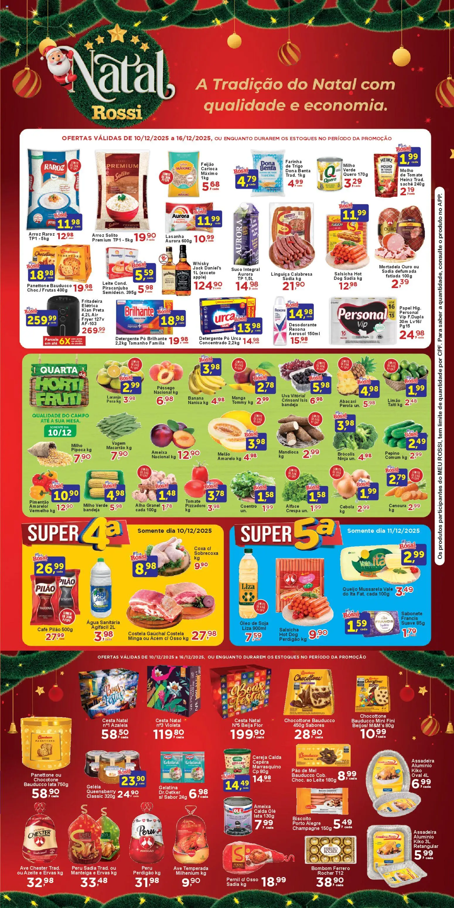Pré-Visualização do folheto "Ofertas da semana" da loja Rossi Supermercados válido a partir de 10/12/2025