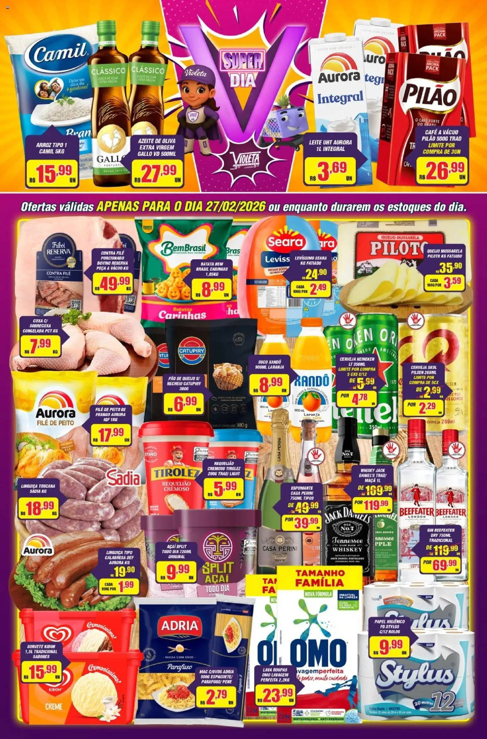 Pré-Visualização do folheto "Ofertas da semana" da loja Violeta Supermercados válido a partir de 27/02/2026