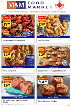 Un aperçu du dépliant Weekly flyer / circulaire du magasin M&M Food Market est valide à partir 24 juill. 2025