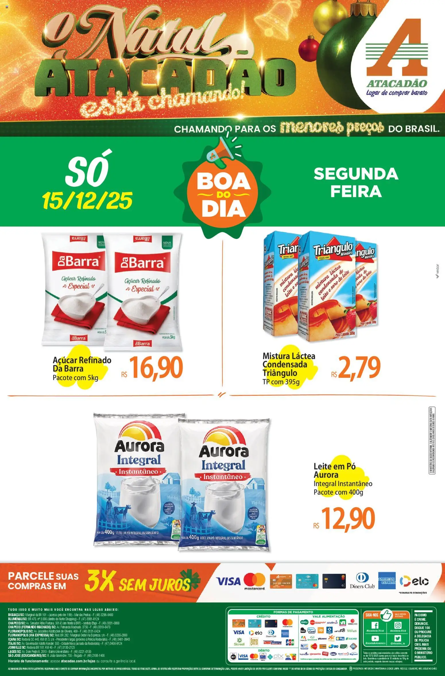 Pré-Visualização do folheto "Ofertas - SC" da loja Atacadão válido a partir de 15/12/2025