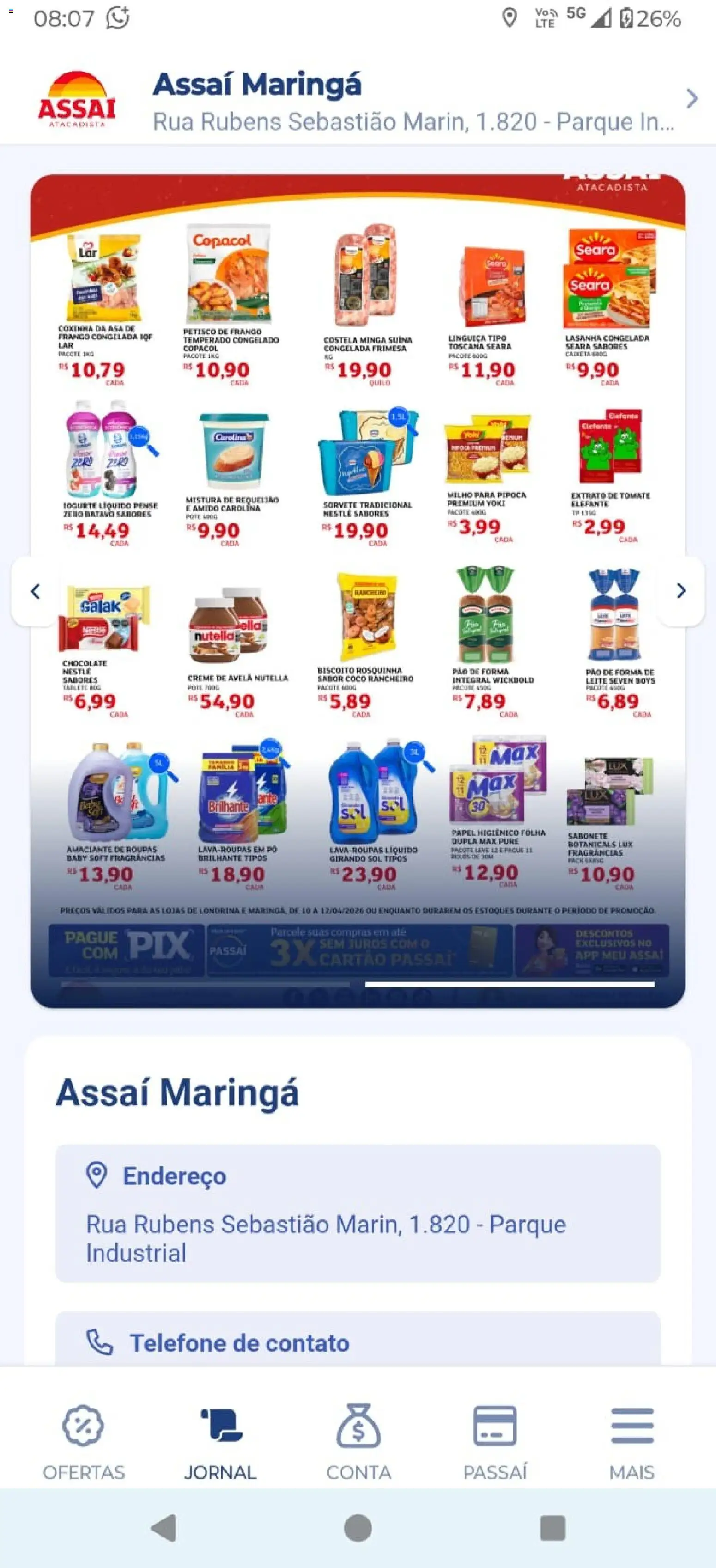 Pré-Visualização do folheto "Assaí Atacadista ofertas - PR" da loja Assaí Atacadista válido a partir de 10/04/2026