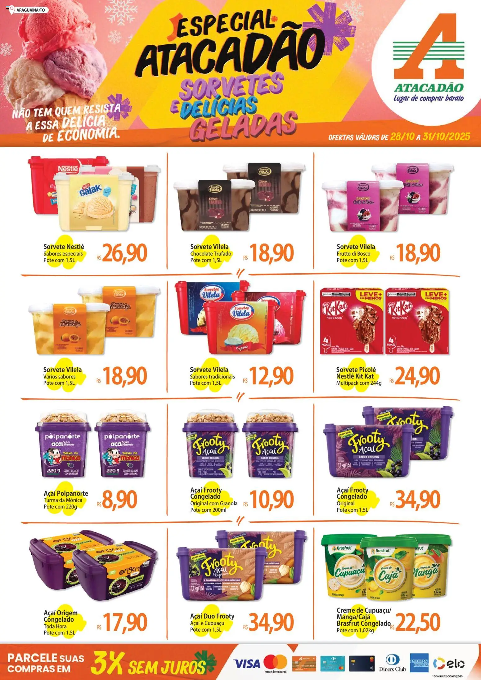 Pré-Visualização do folheto "Ofertas - TO" da loja Atacadão válido a partir de 28/10/2025