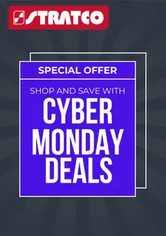 Preview of catalogue Cyber Monday from shop Stratco valid 01/12/2025
