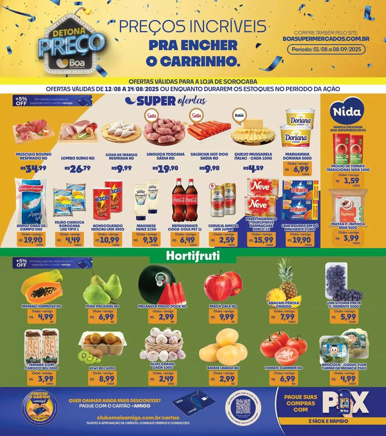 Boa Supermercados folheto "Ofertas da semana" válido a partir de 12/08/2025 - número de página 1