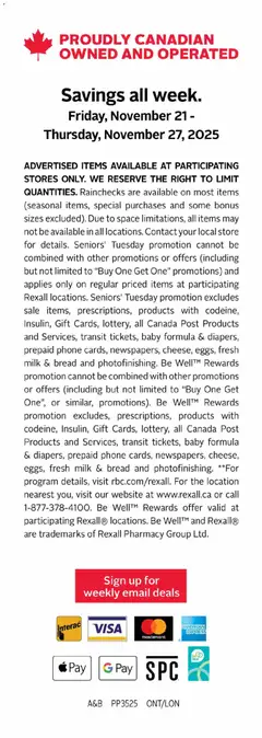Preview of leaflet Weekly flyer / circulaire from shop Rexall is valid from Nov 21, 2025 | Page: 20