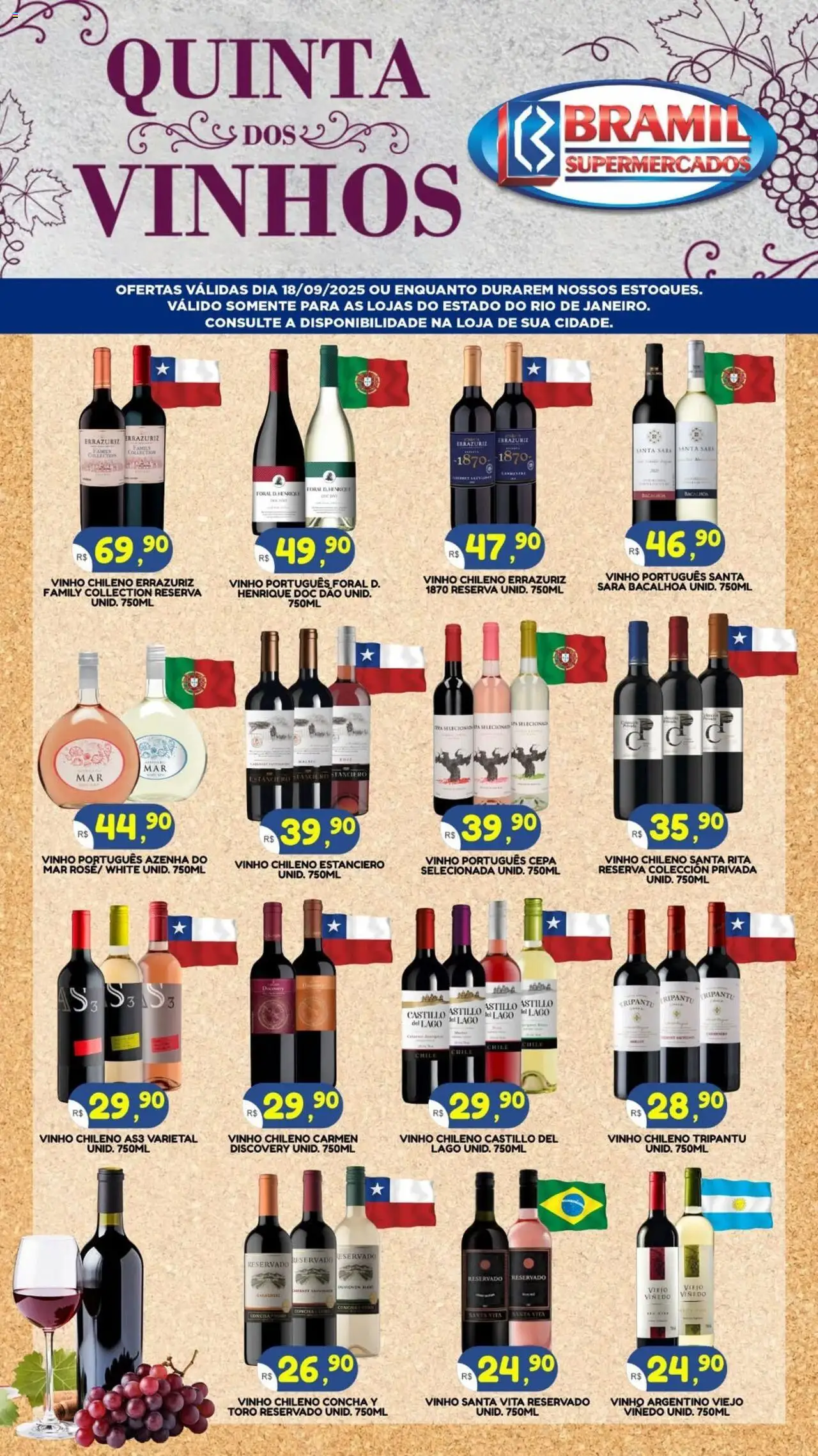 Bramil Supermercados folheto "Ofertas Quinta dos Vinhos" válido a partir de 18/09/2025 - número de página 1