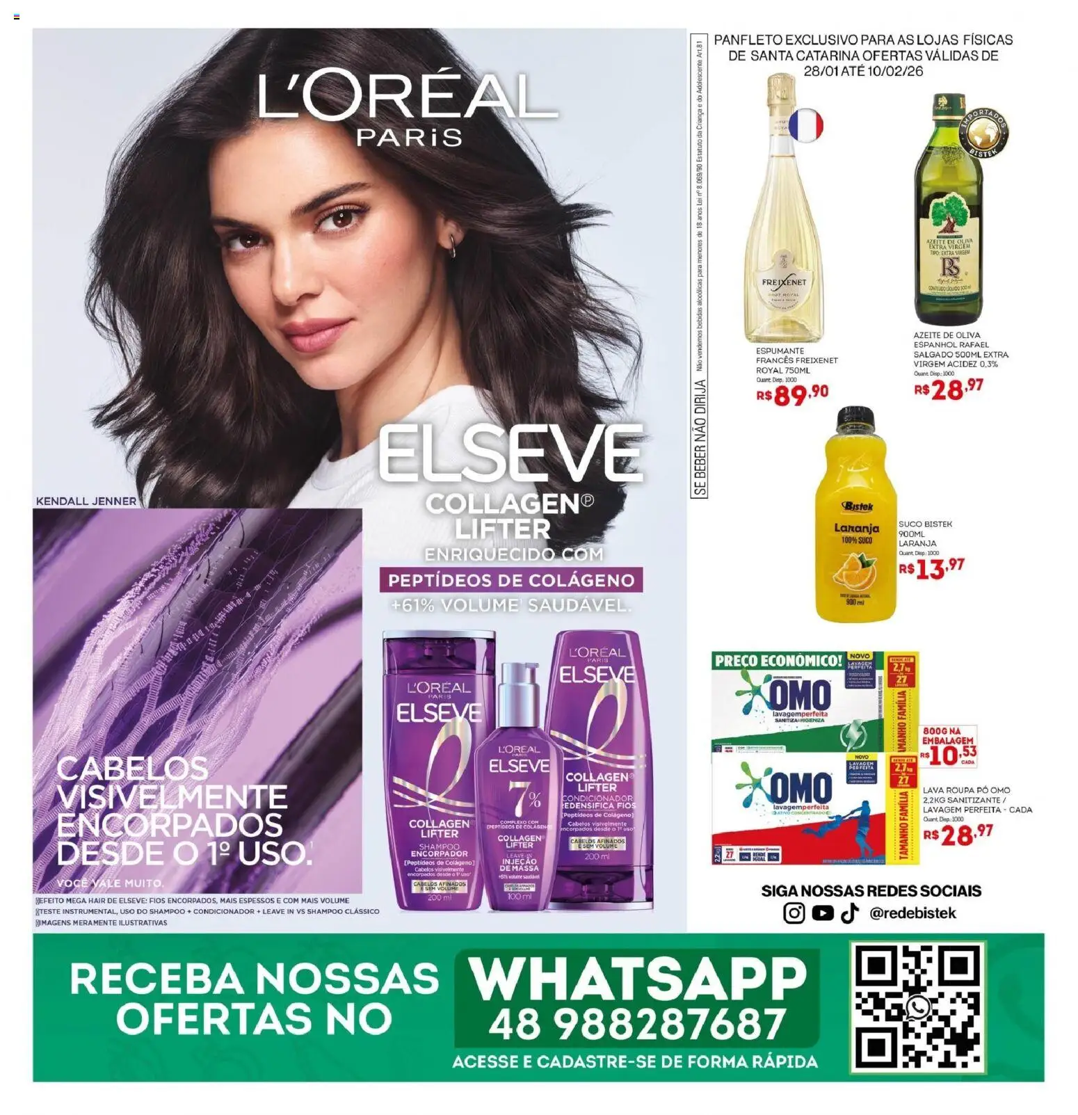 Pré-Visualização do folheto "Ofertas Quinzenal" da loja Bistek Supermercados válido a partir de 28/01/2026