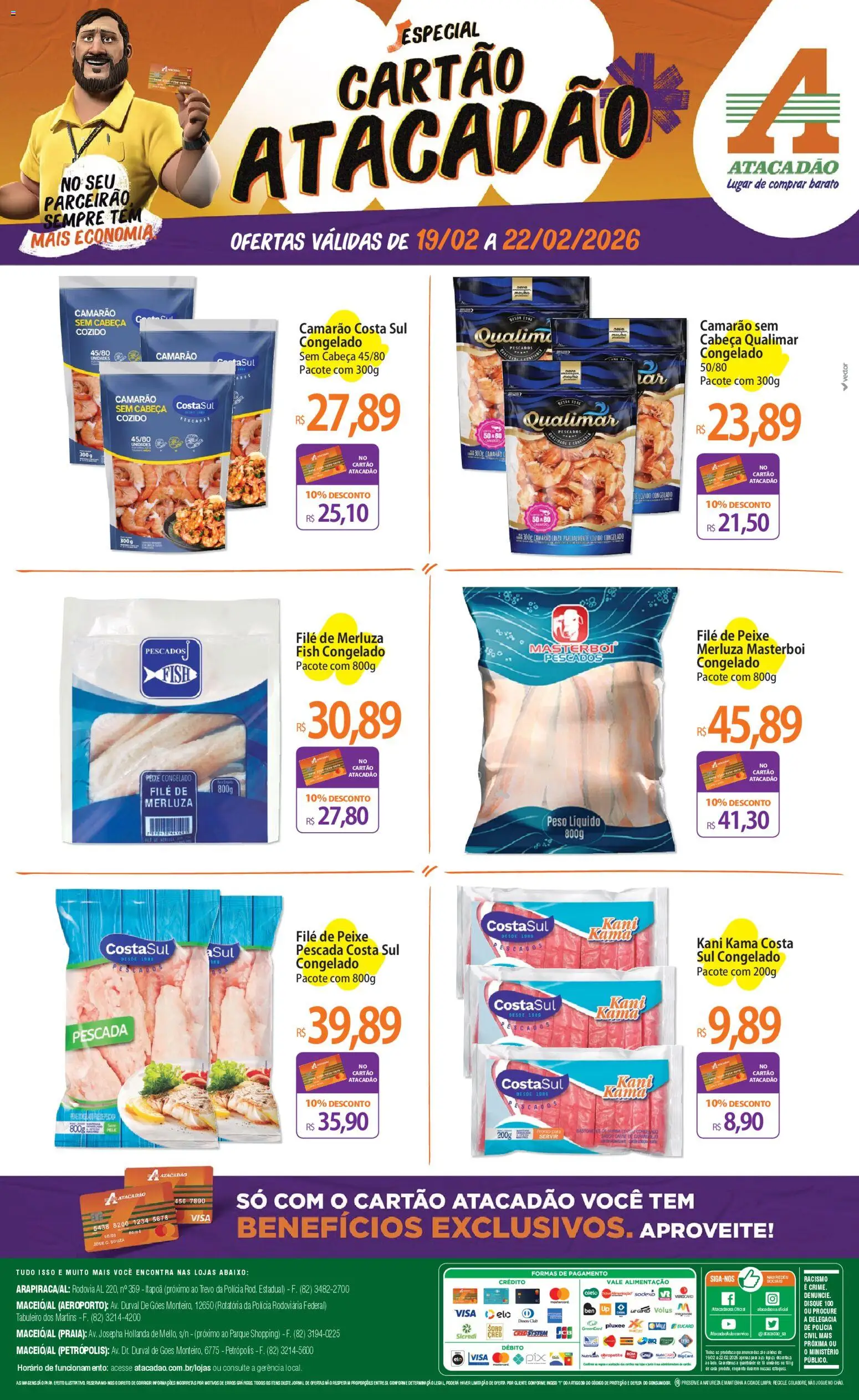 Pré-Visualização do folheto "Ofertas - AL" da loja Atacadão válido a partir de 19/02/2026