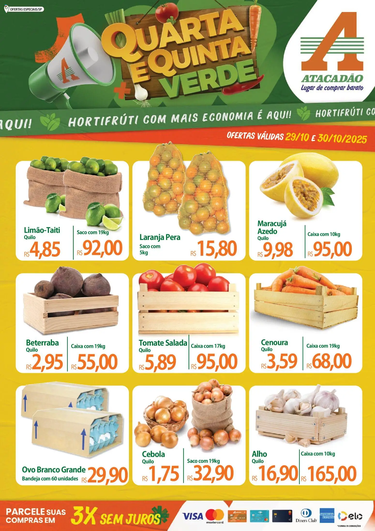 Pré-Visualização do folheto "Ofertas - SP" da loja Atacadão válido a partir de 29/10/2025