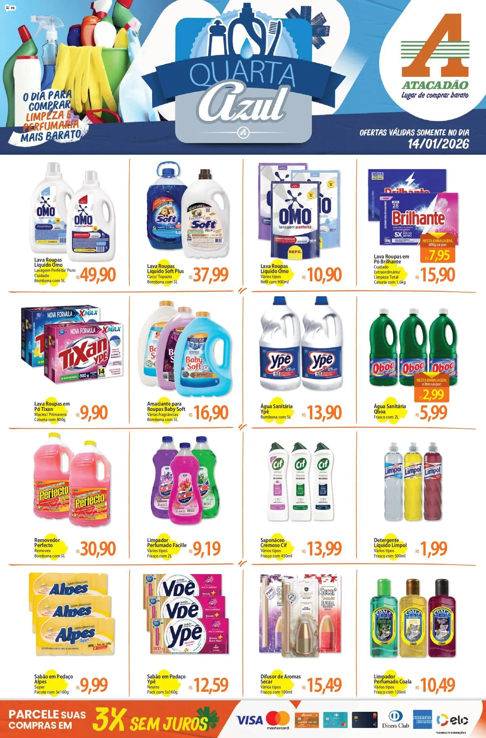 Pré-Visualização do folheto "Ofertas - PR" da loja Atacadão válido a partir de 14/01/2026