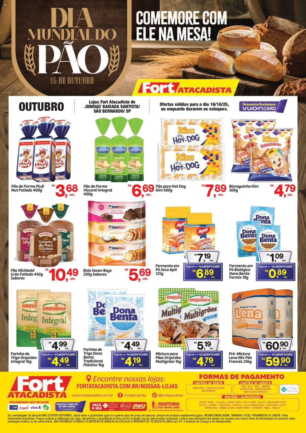 Fort Atacadista folheto "Ofertas do Dia Mundial do Pão" válido a partir de 16/10/2025 - número de página 1