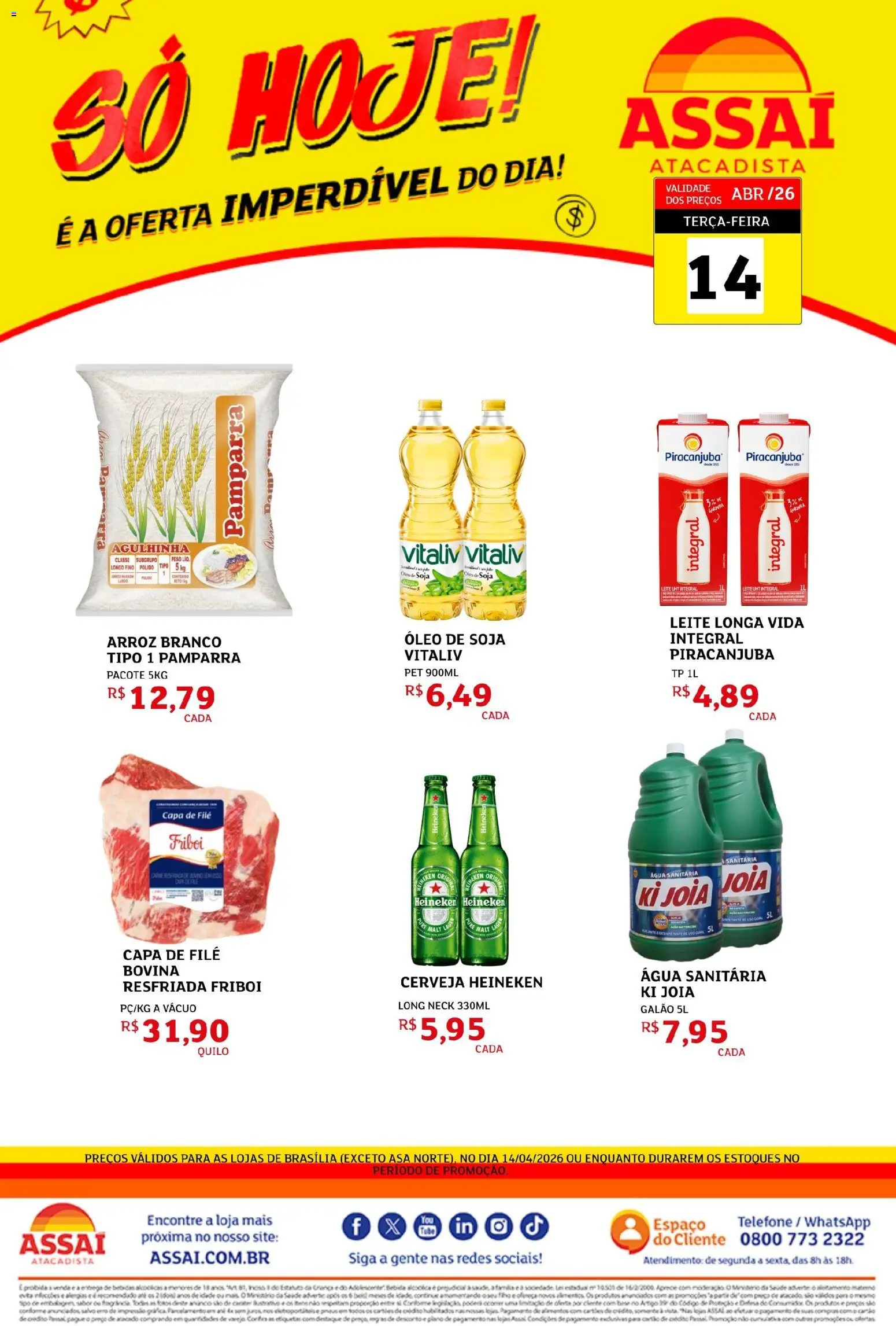 Pré-Visualização do folheto "Assaí Atacadista ofertas - DF" da loja Assaí Atacadista válido a partir de 14/04/2026